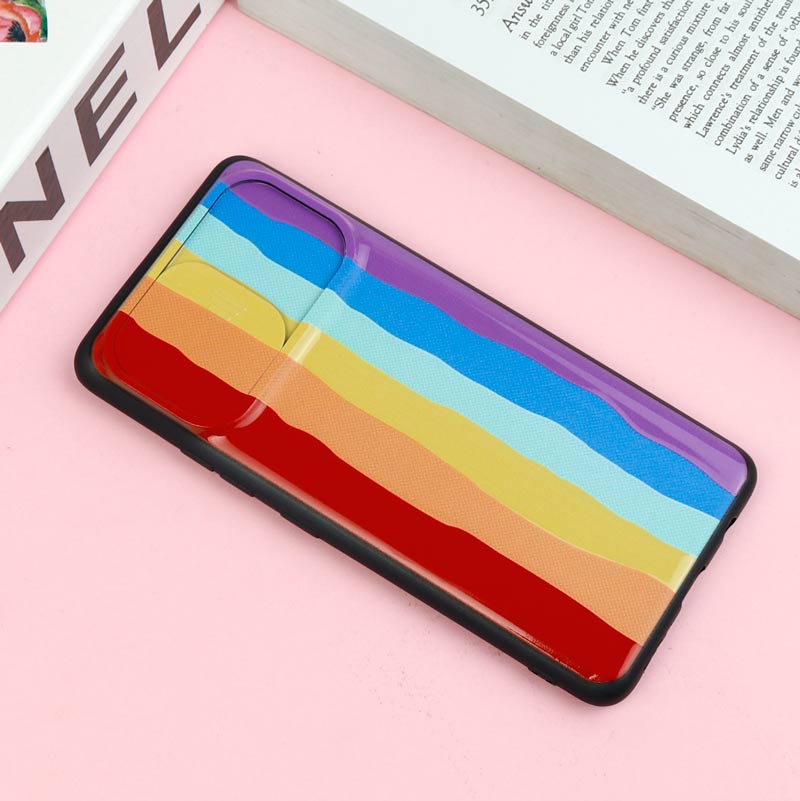 قاب طرحدار محافظ لنز دار کشویی آبرنگی سامسونگ Samsung Galaxy A42 5G