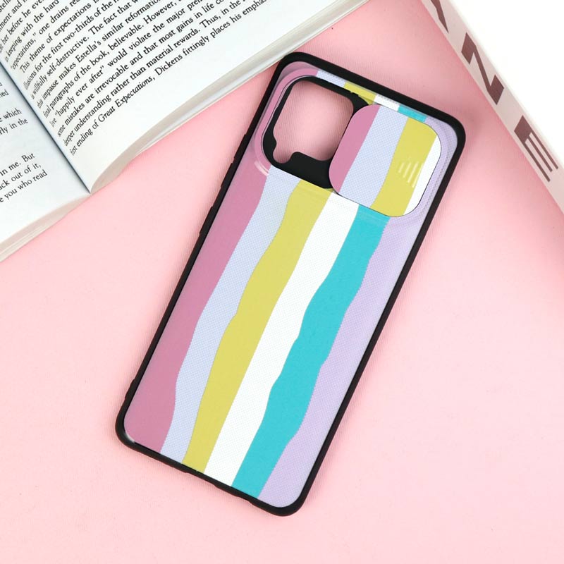 قاب طرحدار محافظ لنز دار کشویی آبرنگی سامسونگ Samsung Galaxy A42 5G