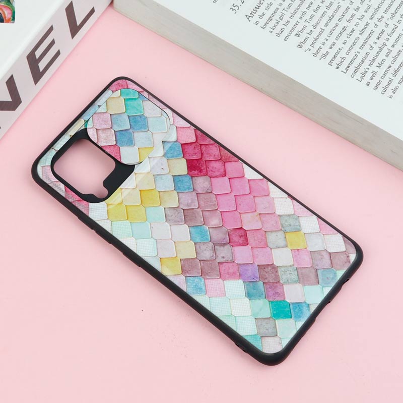 قاب طرحدار محافظ لنز دار کشویی آبرنگی سامسونگ Samsung Galaxy A42 5G
