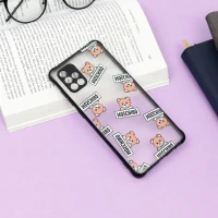قاب PC مات محافظ لنز دار طرح خرسی سامسونگ A71