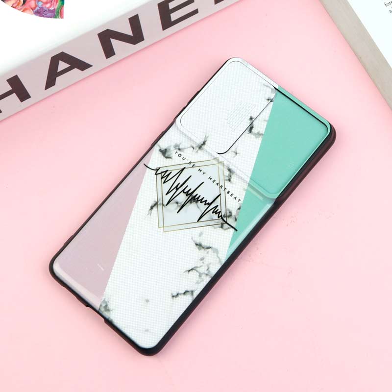 قاب طرحدار محافظ لنز دار کشویی Pink سامسونگ S20 FE