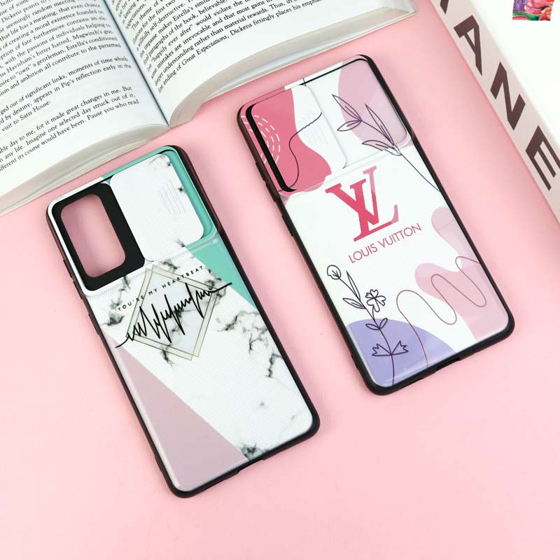 قاب طرحدار محافظ لنز دار کشویی Pink سامسونگ S20 FE