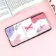 قاب طرحدار محافظ لنز دار کشویی Pink سامسونگ S20 FE