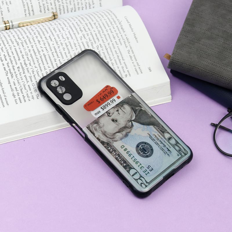 قاب PC مات محافظ لنز دار طرح دلار شیائومی Poco M3