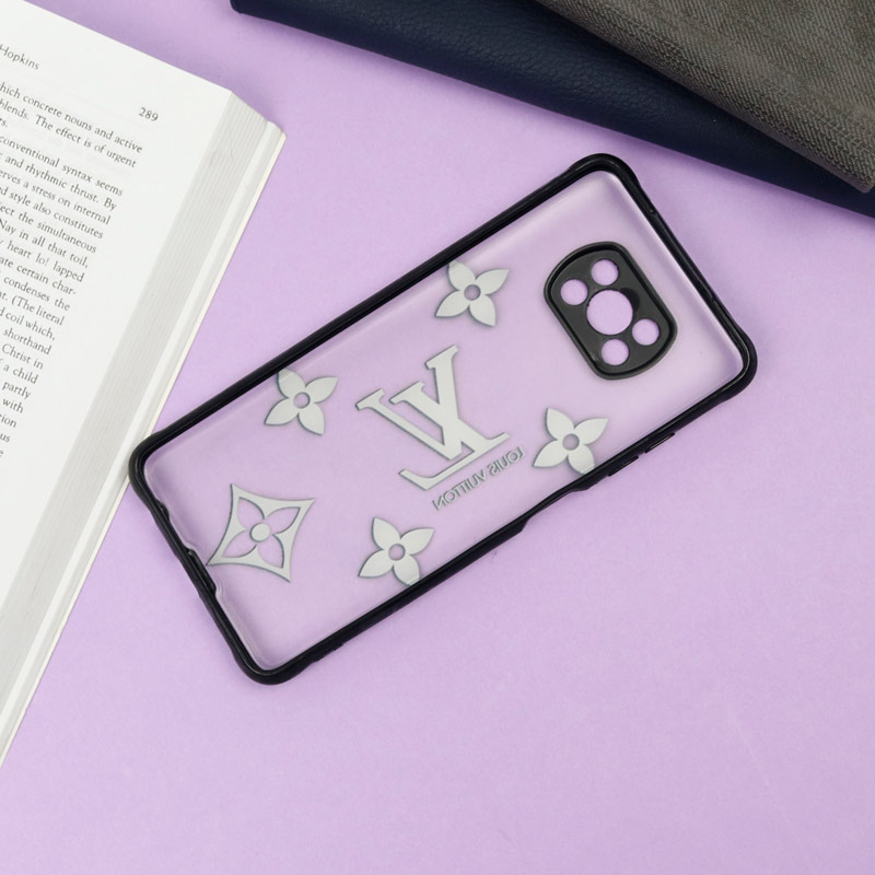 قاب PC مات محافظ لنز دار طرح LV شیائومی Poco X3