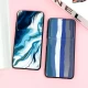 قاب طرحدار محافظ لنز دار کشویی Blue شیائومی Redmi Note 10 / Note 10s