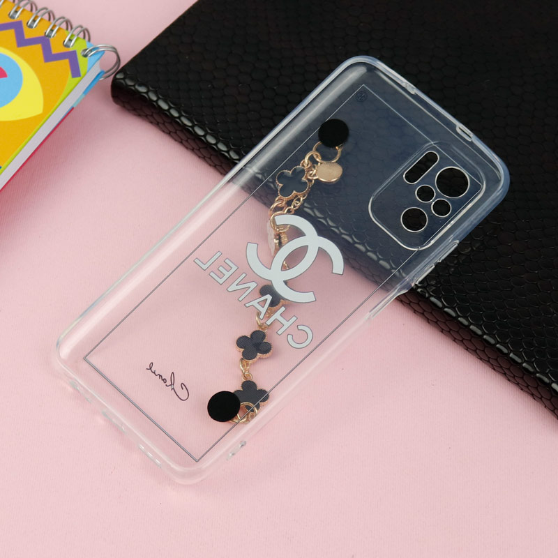 قاب شفاف آویزدار طرح برند Xiaomi Redmi Note 10