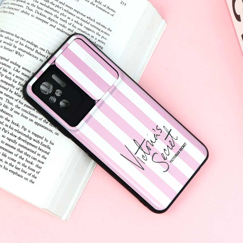 قاب طرحدار محافظ لنز دار کشویی ویکتوریا شیائومی Redmi Note 10 / Note 10s