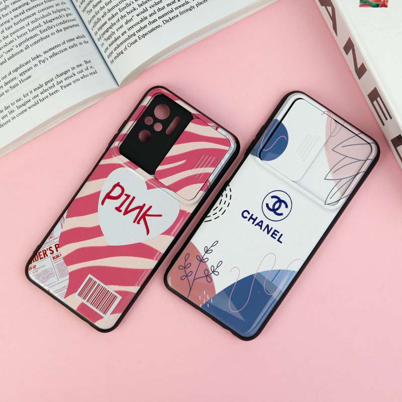 قاب طرحدار محافظ لنز دار کشویی Pink شیائومی Redmi Note 10 / Note 10s