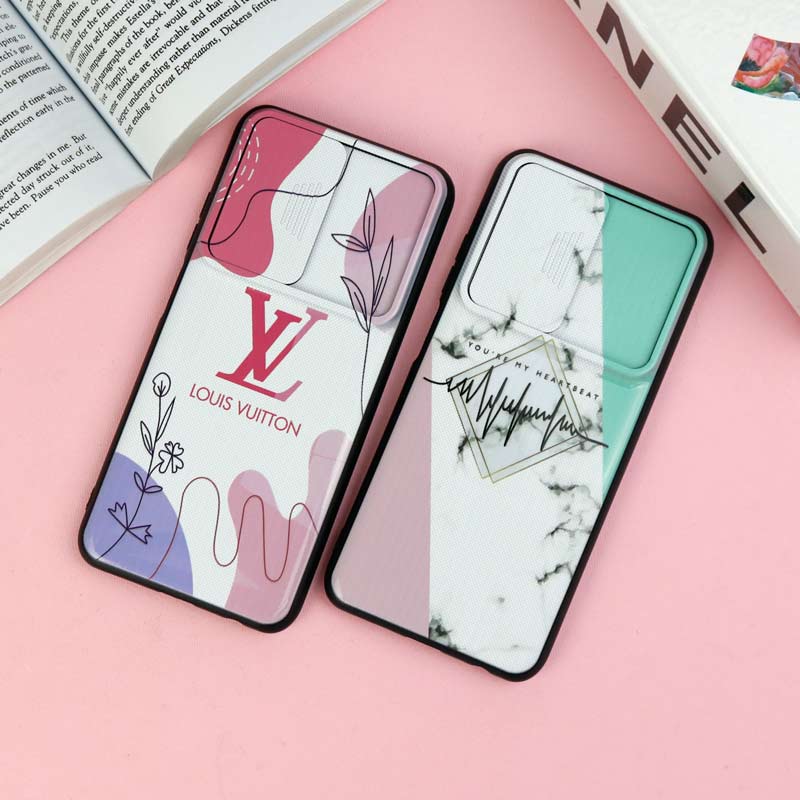 قاب طرحدار محافظ لنز دار کشویی Pink شیائومی Redmi Note 10 / Note 10s
