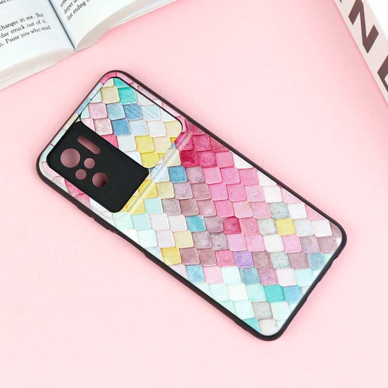 قاب طرحدار محافظ لنز دار کشویی آبرنگی شیائومی Redmi Note 10 / Note 10s