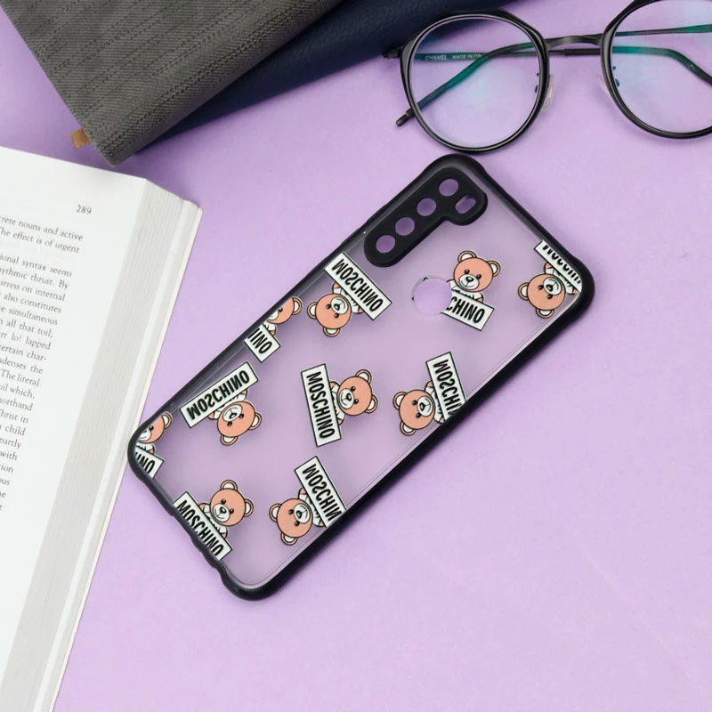 قاب PC مات محافظ لنز دار طرح خرسی شیائومی Redmi Note 8