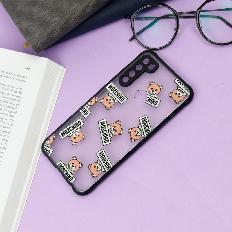 قاب PC مات محافظ لنز دار طرح خرسی شیائومی Redmi Note 8