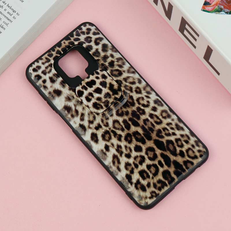 قاب طرحدار محافظ لنز دار کشویی پلنگی شیائومی Redmi Note 9s / Note 9 Pro