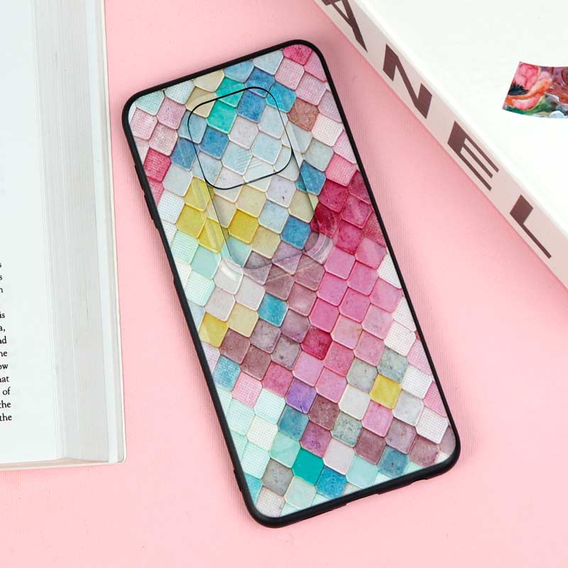 قاب طرحدار محافظ لنز دار کشویی آبرنگی شیائومی Redmi Note 9s / Note 9 Pro