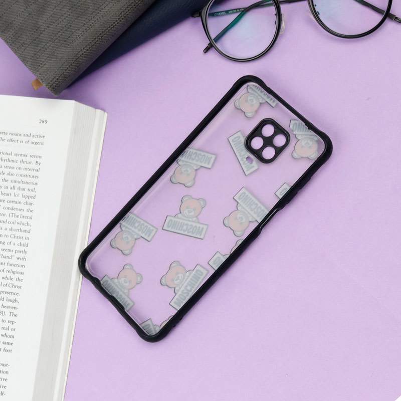 قاب PC مات محافظ لنز دار طرح خرسی شیائومی Redmi Note 9s / Note 9 Pro