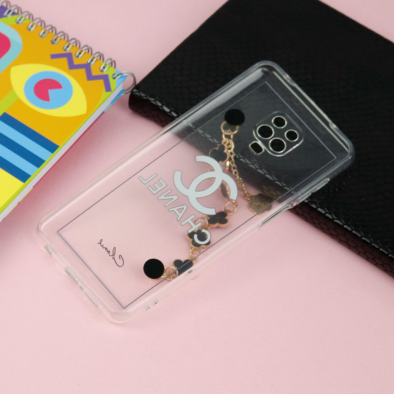 قاب شفاف آویزدار طرح برند Xiaomi Redmi Note 9s / Note 9 Pro