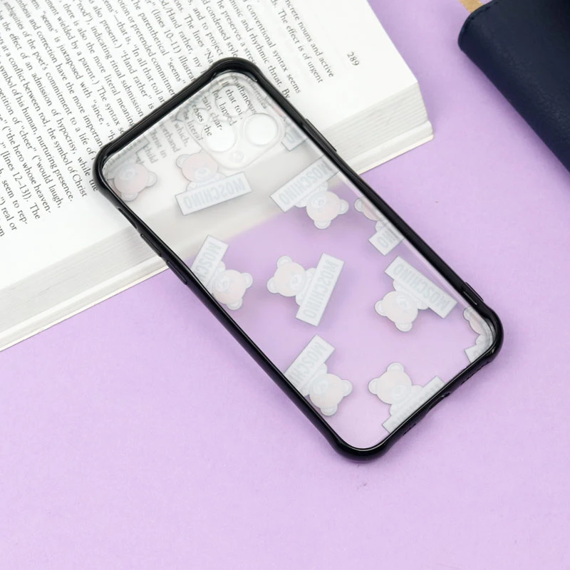 قاب PC مات محافظ لنز دار طرح خرسی آیفون iPhone 11 Pro