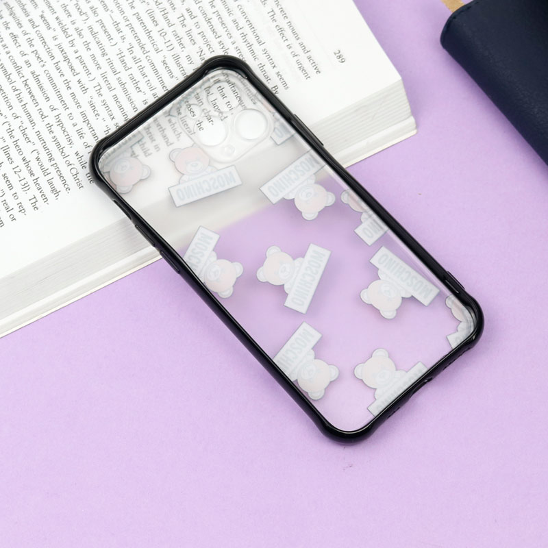 قاب PC مات محافظ لنز دار طرح خرسی آیفون iPhone 11 Pro