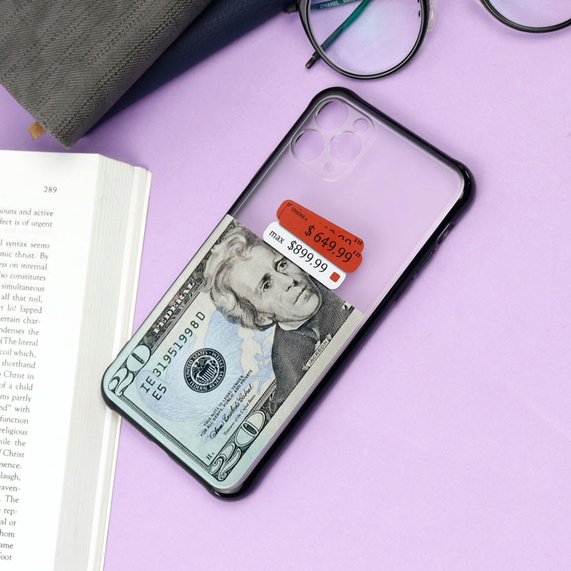 قاب PC مات محافظ لنز دار طرح دلار آیفون iPhone 11 Pro Max