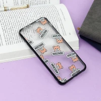 قاب PC مات محافظ لنز دار طرح خرسی آیفون iPhone 11 Pro Max