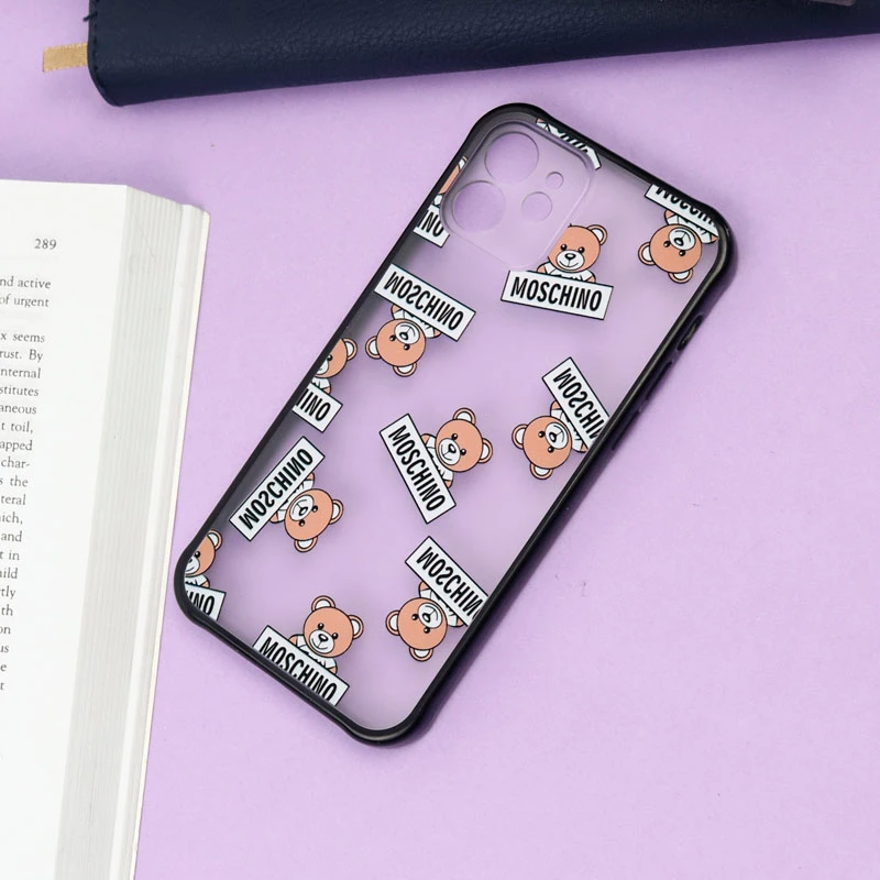 قاب PC مات محافظ لنز دار طرح خرسی آیفون iPhone 12