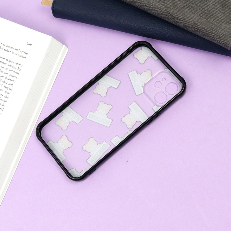 قاب PC مات محافظ لنز دار طرح خرسی آیفون iPhone 12