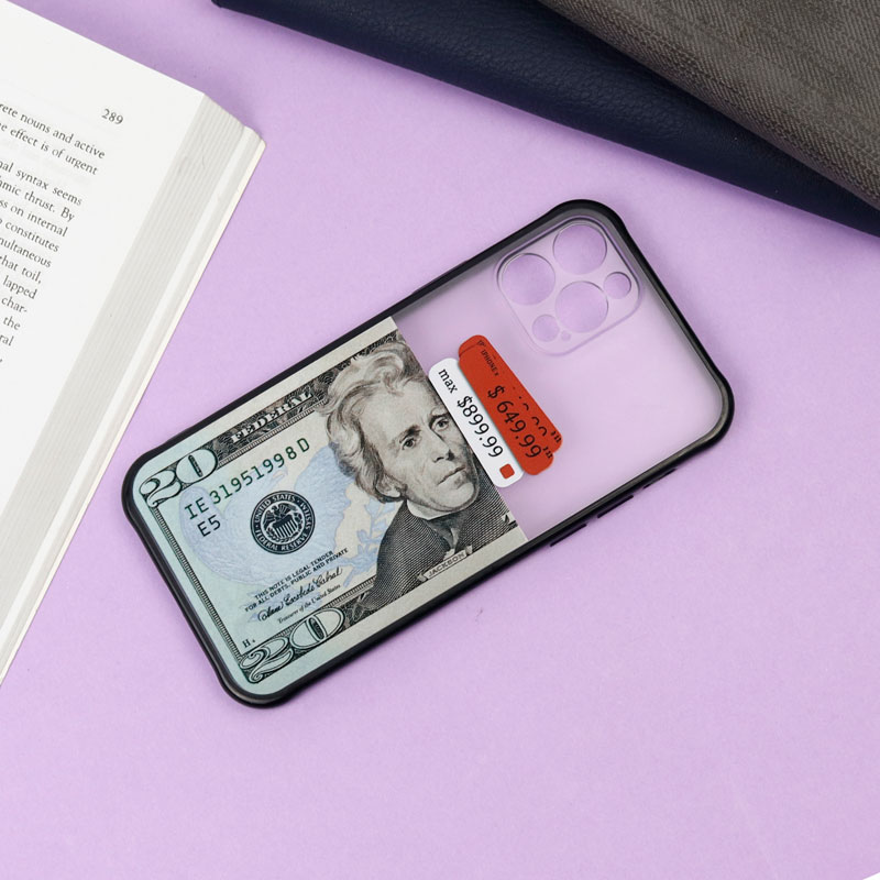 قاب PC مات محافظ لنز دار طرح دلار آیفون iPhone 12 Pro