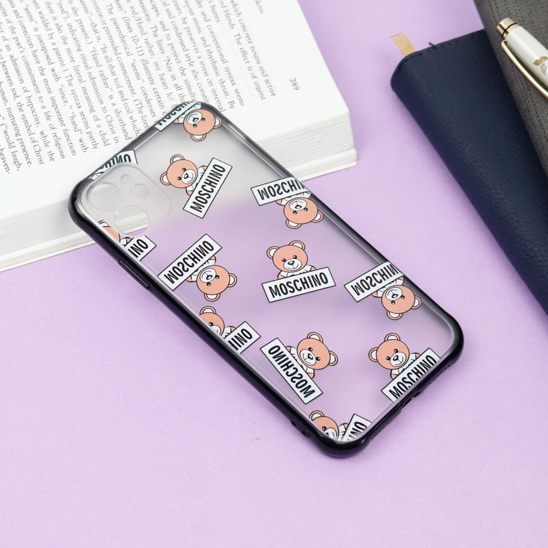 قاب PC مات محافظ لنز دار طرح خرسی آیفون iPhone 11