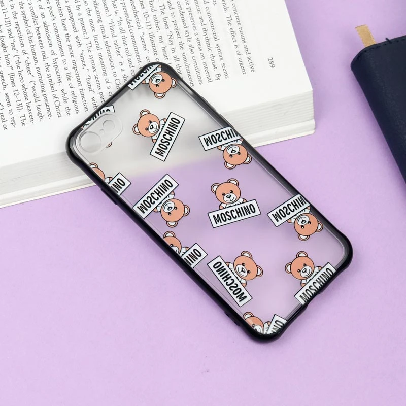 قاب PC مات محافظ لنز دار طرح خرسی آیفون iPhone 7/8