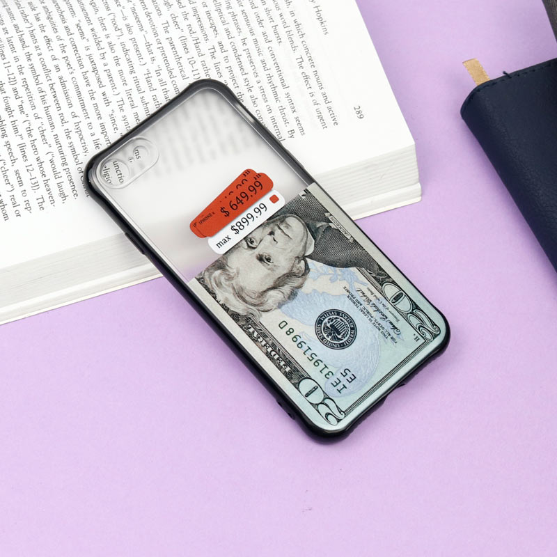 قاب PC مات محافظ لنز دار طرح دلار آیفون iPhone 7/8