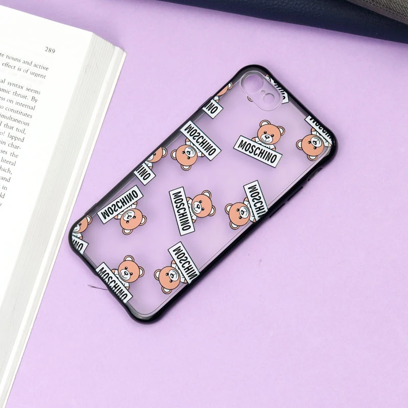 قاب PC مات محافظ لنز دار طرح خرسی آیفون iPhone 7/8