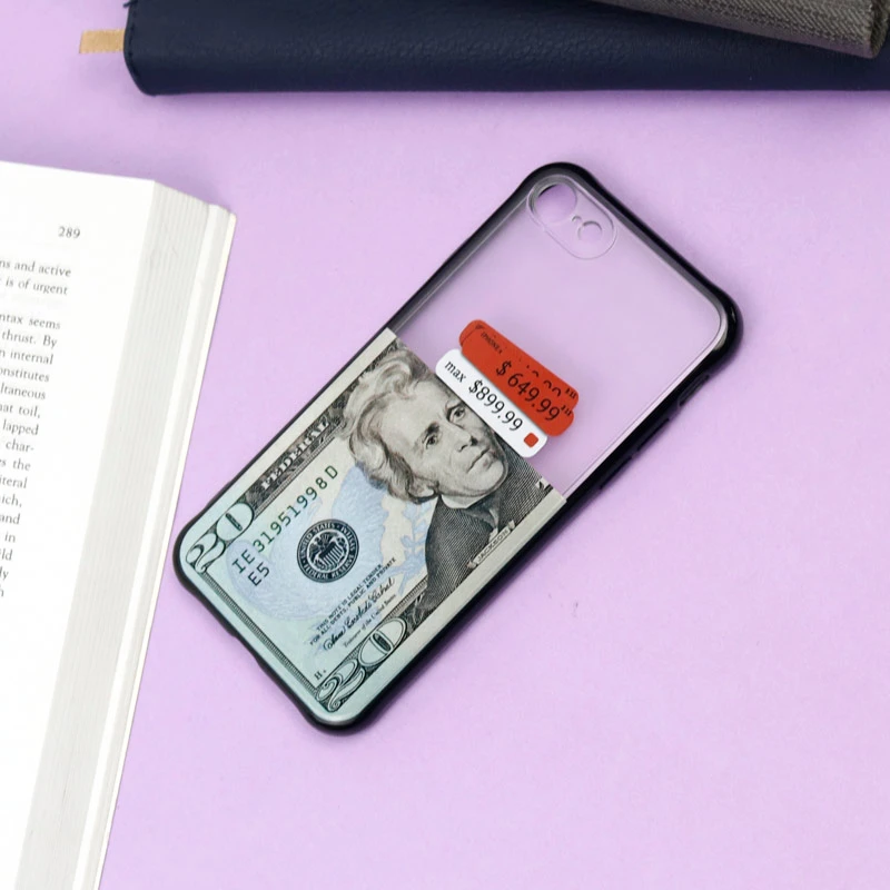 قاب PC مات محافظ لنز دار طرح دلار آیفون iPhone 7/8