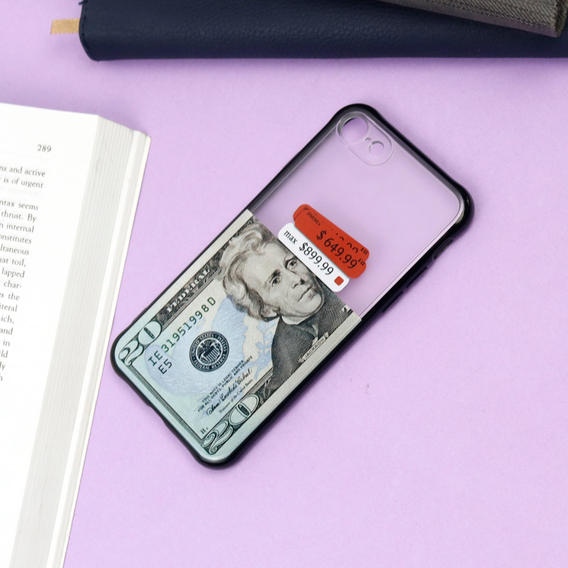 قاب PC مات محافظ لنز دار طرح دلار آیفون iPhone 7/8