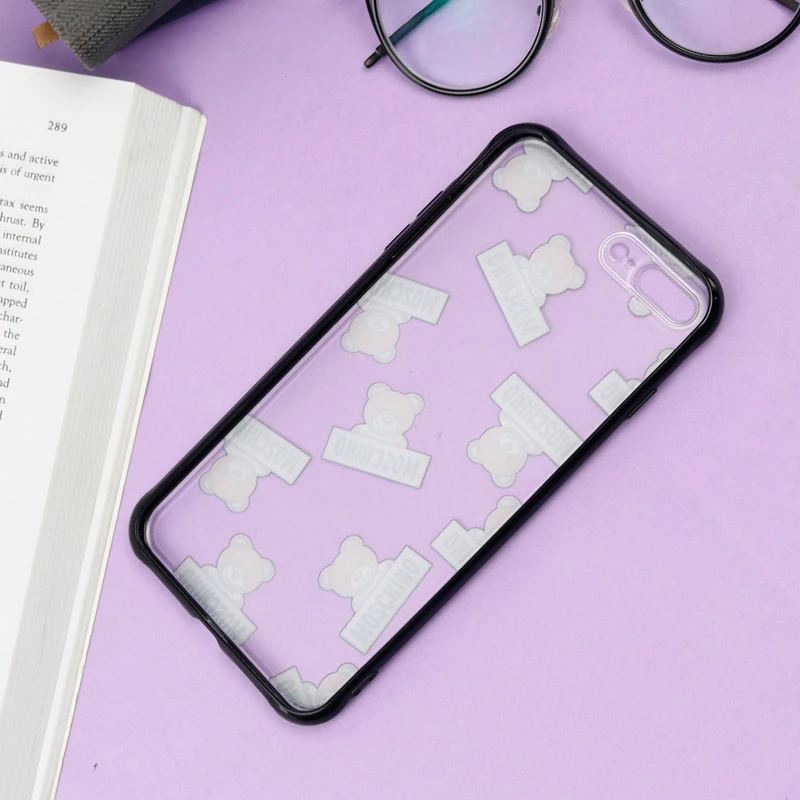 قاب PC مات محافظ لنز دار طرح خرسی iPhone 7 Plus / 8 Plus