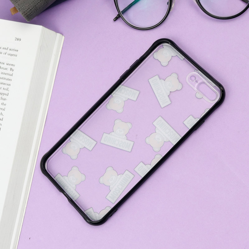 قاب PC مات محافظ لنز دار طرح خرسی iPhone 7 Plus / 8 Plus