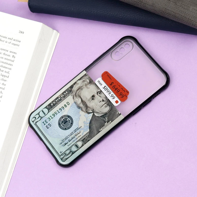 قاب PC مات محافظ لنز دار طرح دلار آیفون iPhone X/XS