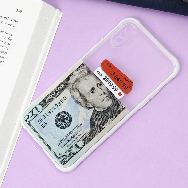 قاب PC مات محافظ لنز دار طرح دلار آیفون iPhone X/XS