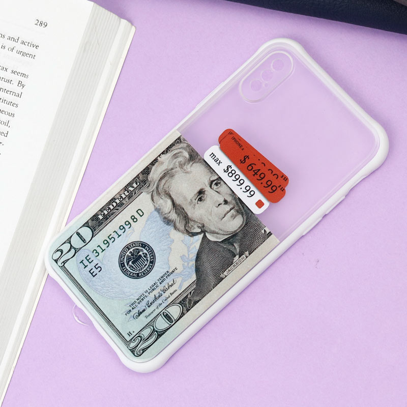 قاب PC مات محافظ لنز دار طرح دلار آیفون iPhone X/XS