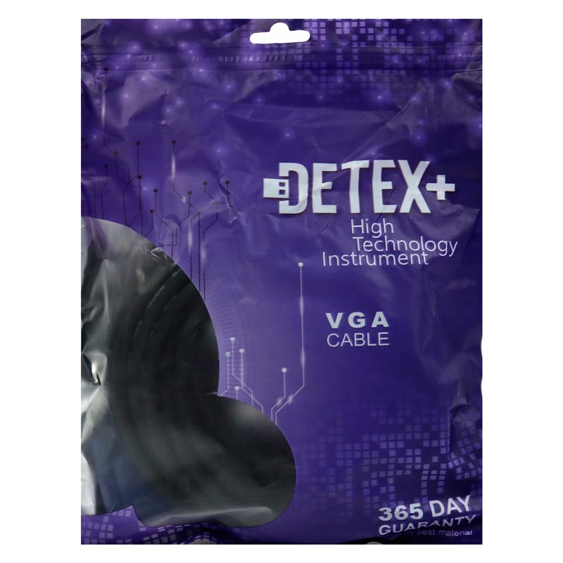 کابل VGA دیتکس پلاس +Detex طول 5 متر