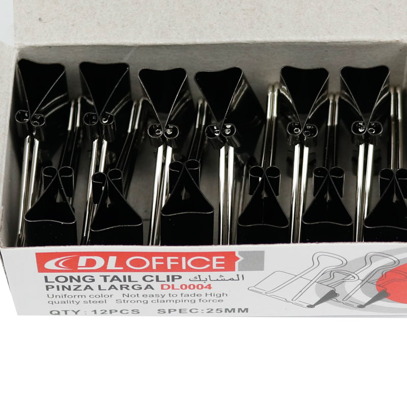 گیره دوبل Dloffice DL0004 25mm بسته 12 عددی