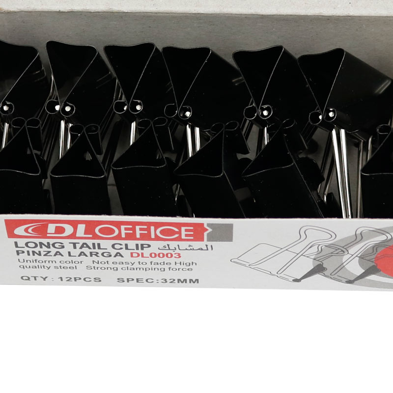 گیره دوبل Dloffice DL0003 32mm بسته 12 عددی