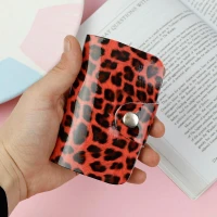 جلد عابر ورنی پلنگی دکمه دار