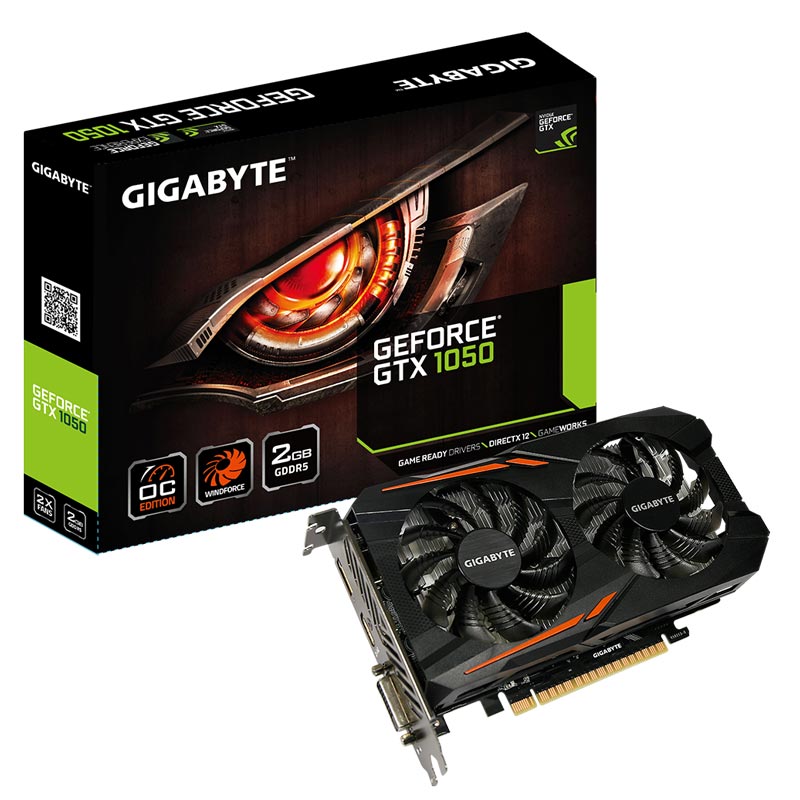 کارت گرافیک GIGABYTE GEFORCE GTX1050 OC 2GB GDDR5 128Bit