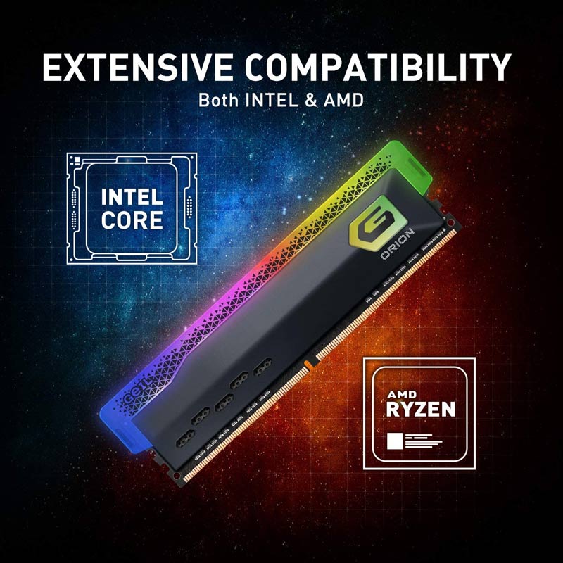 رم کامپیوتر Geil Orion RGB DDR4 32GB 3200MHz CL16 Dual