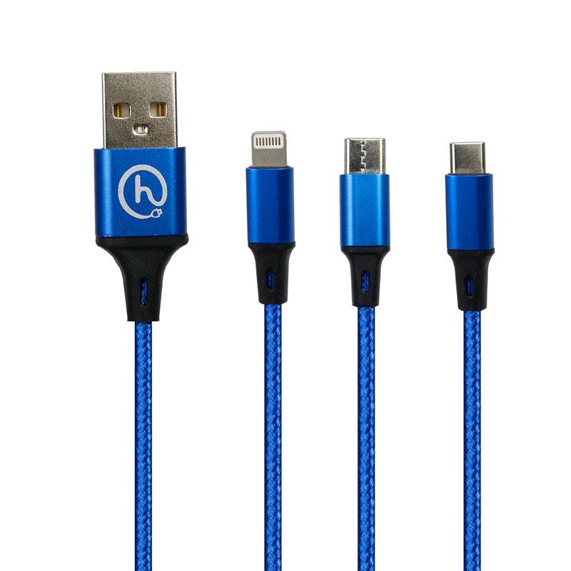 کابل 3 سر فست شارژ HSX-082 3.1A 1.2m