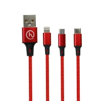 کابل 3 سر فست شارژ HSX-082 3.1A 1.2m