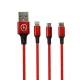 کابل 3 سر فست شارژ HSX-082 3.1A 1.2m