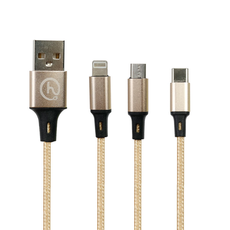 کابل 3 سر فست شارژ HSX-082 3.1A 1.2m