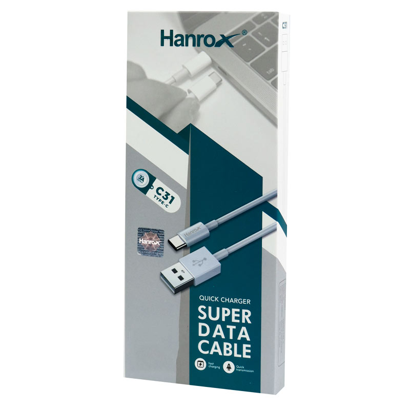 کابل فست شارژ Hanrox C31 3A Type-C 1m